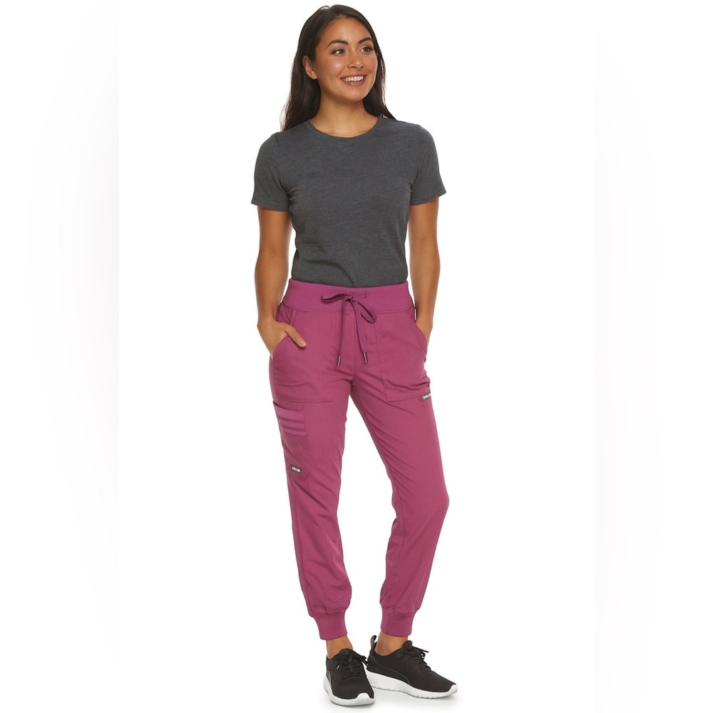 Grey’s Anatomy by Barco Impact Scrub Pants Women’s XS Petite Magenta Joggers